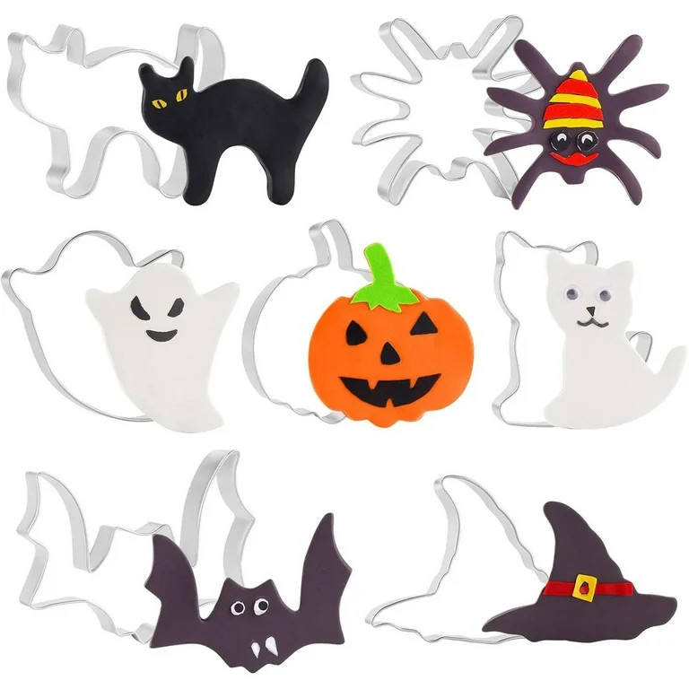 Halloween Metal Cookie Cutters Halloween Cookie Cutters Set Large Stainless Steel Metal Halloween... | Walmart (US)