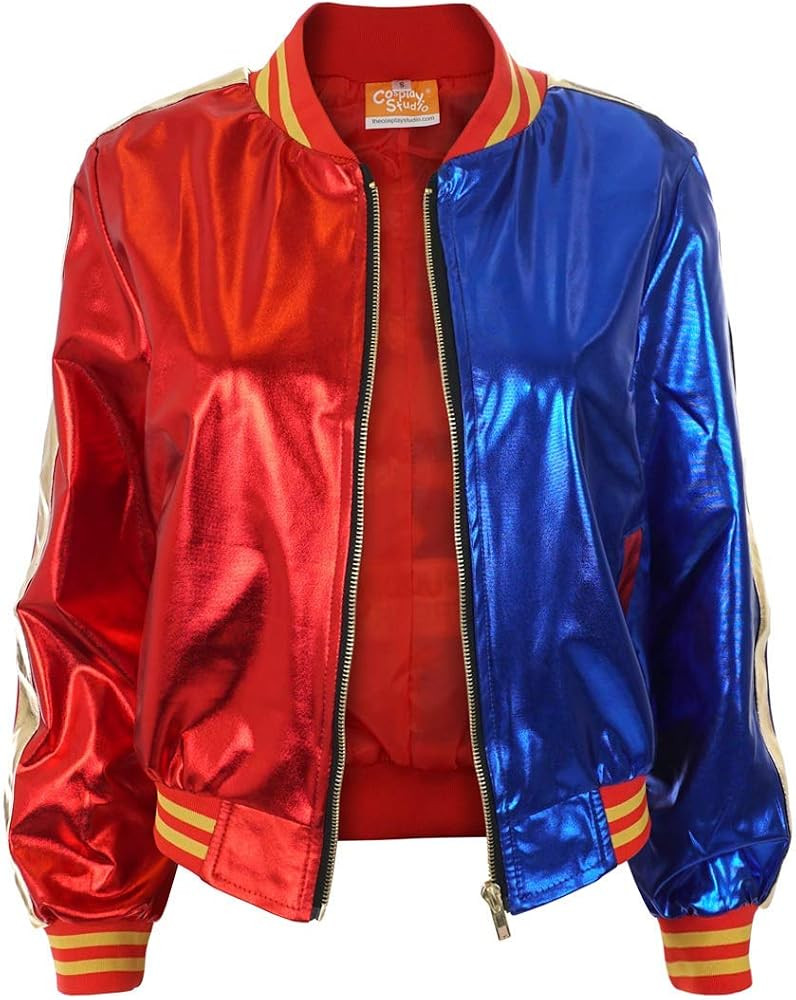 Cosplay Jacket for the Film Character Costumes Coat with Zipper of Adults Tops Red and Blue S-L | Amazon (US)