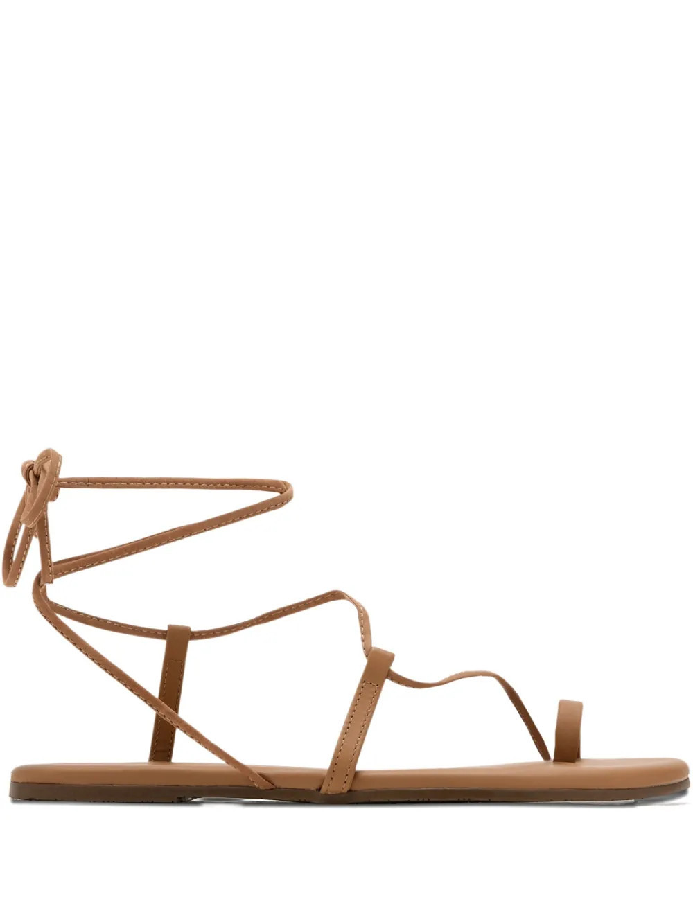 Tkees Jo ankle-tie leather sandals - Brown | Farfetch Global