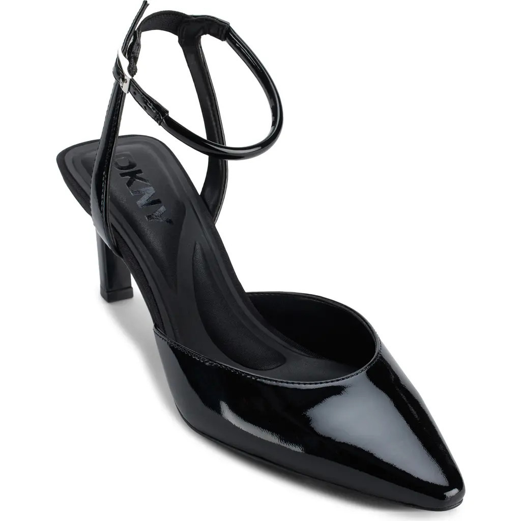 DKNY Ankle Strap Pointed Toe Pump in Black at Nordstrom, Size 5.5 | Nordstrom