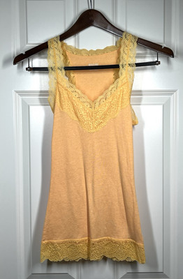 Mossimo Y2K Babydoll Tank Top Womens Small Peach Lace Trim Razorback Grunge  | eBay | eBay CA