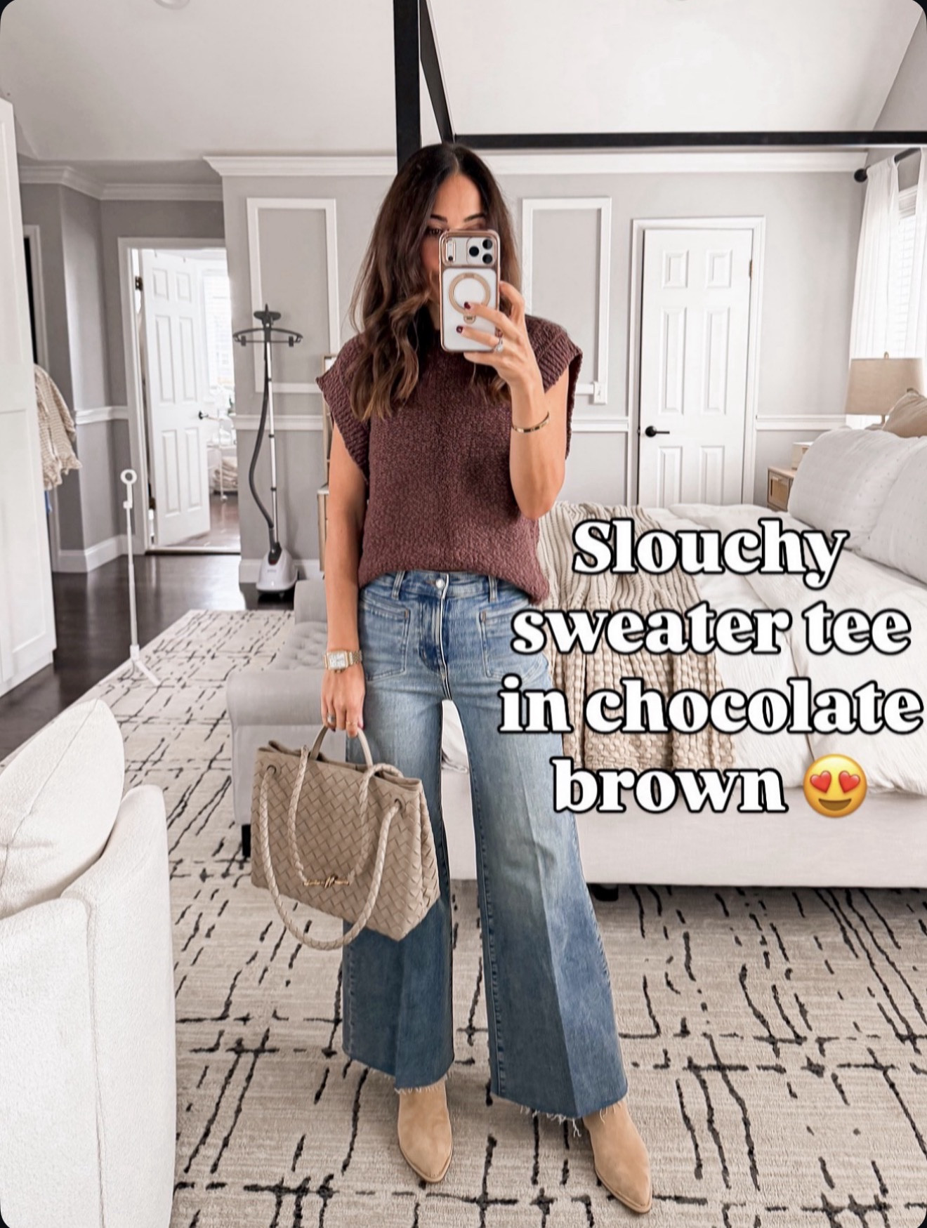 You know I love a good sweater tee — this chocolate brown one is perfection 🍫 Wearing size xsmall, so flattering and comfy for everyday. I grabbed the other color too 🙃 

#LTKSeasonal #LTKGiftGuide #LTKHoliday