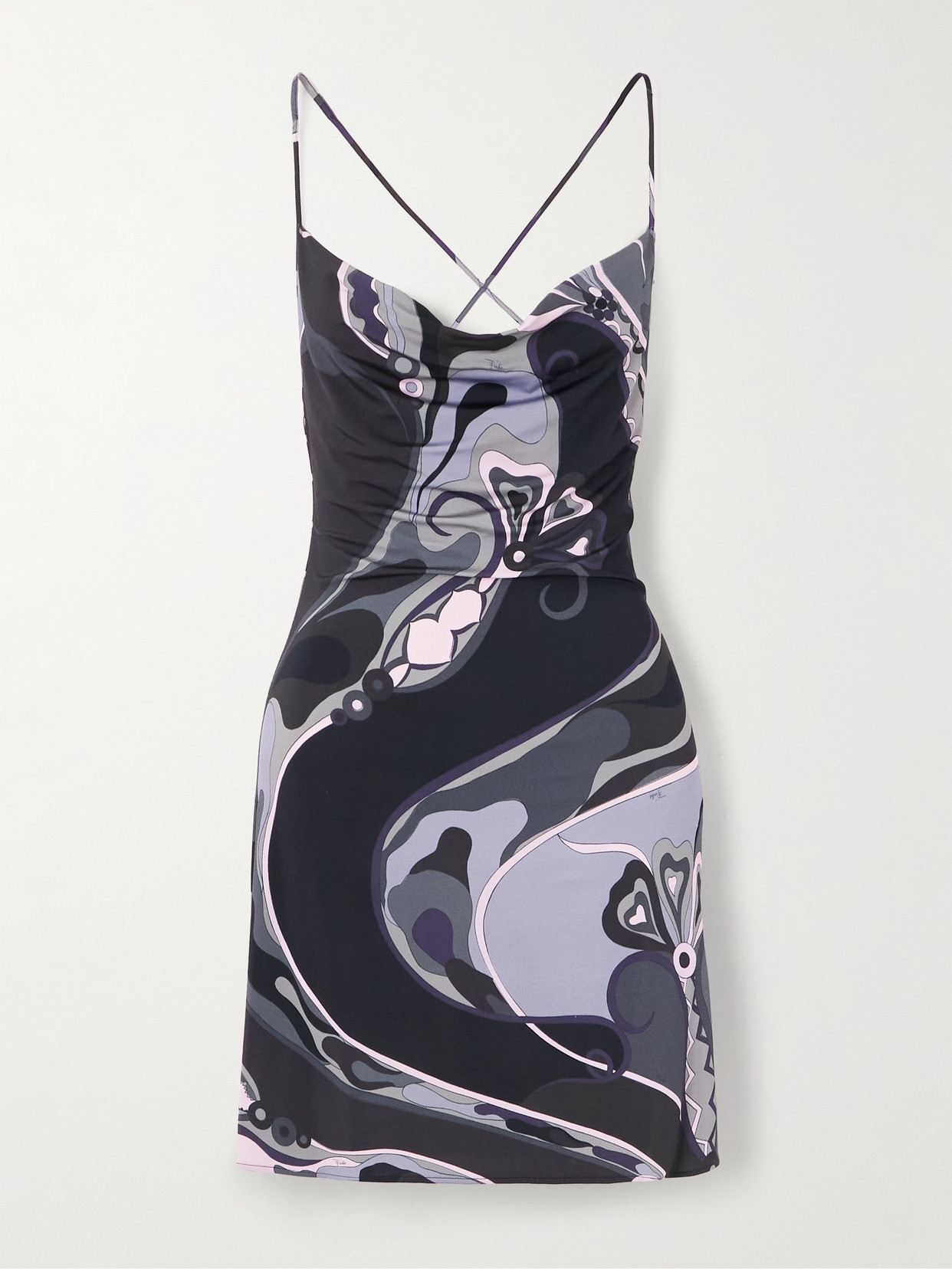 PUCCI - Printed Satin-jersey Mini Dress - Multi | NET-A-PORTER (US)