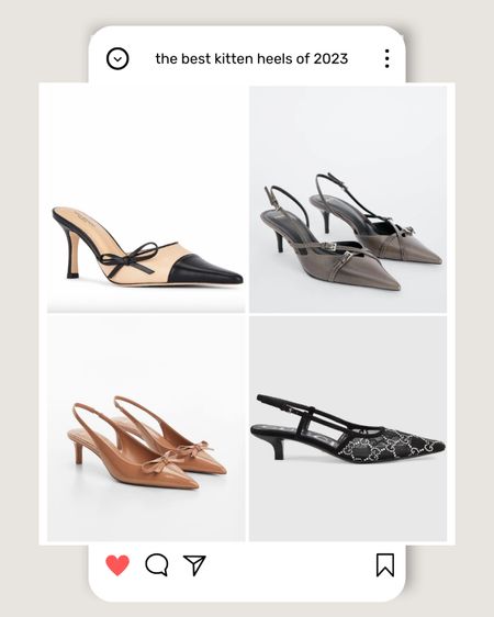 The best of kitten heels - a collection of elephant and trendy Y2K, 90s style or timeless classic heels. A nice mix of designer heels and high street finds - to fit  every budget. 

🏷️ Prada, Gucci, Mango, Tony Bianco, Saint Laurent, Miu Miu, Ted Baker, Black Heels, Embellished Heels, Fashion, Going Out Outfit, Shoes

#LTKeurope #LTKstyletip #LTKshoecrush