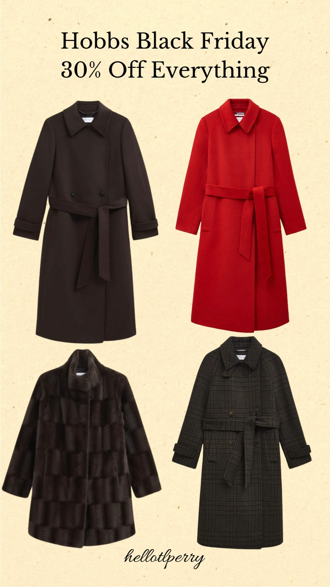 Timeless outerwear moments ✨🧥 Hobbs Black Friday is here with 30% off everything — including these beautifully tailored coats. Classic cuts, luxe textures, and elegant winter neutrals you can wear for years.

Hobbs coat, Hobbs Black Friday, wool coat, tailored coat, winter fashion, outerwear sale, classic style

#HobbsLondon #BlackFridaySale #WinterStyle #CoatEdit #OuterwearObsessed #ChicEssentials #SaleAlert #hellotrinityperry 

 