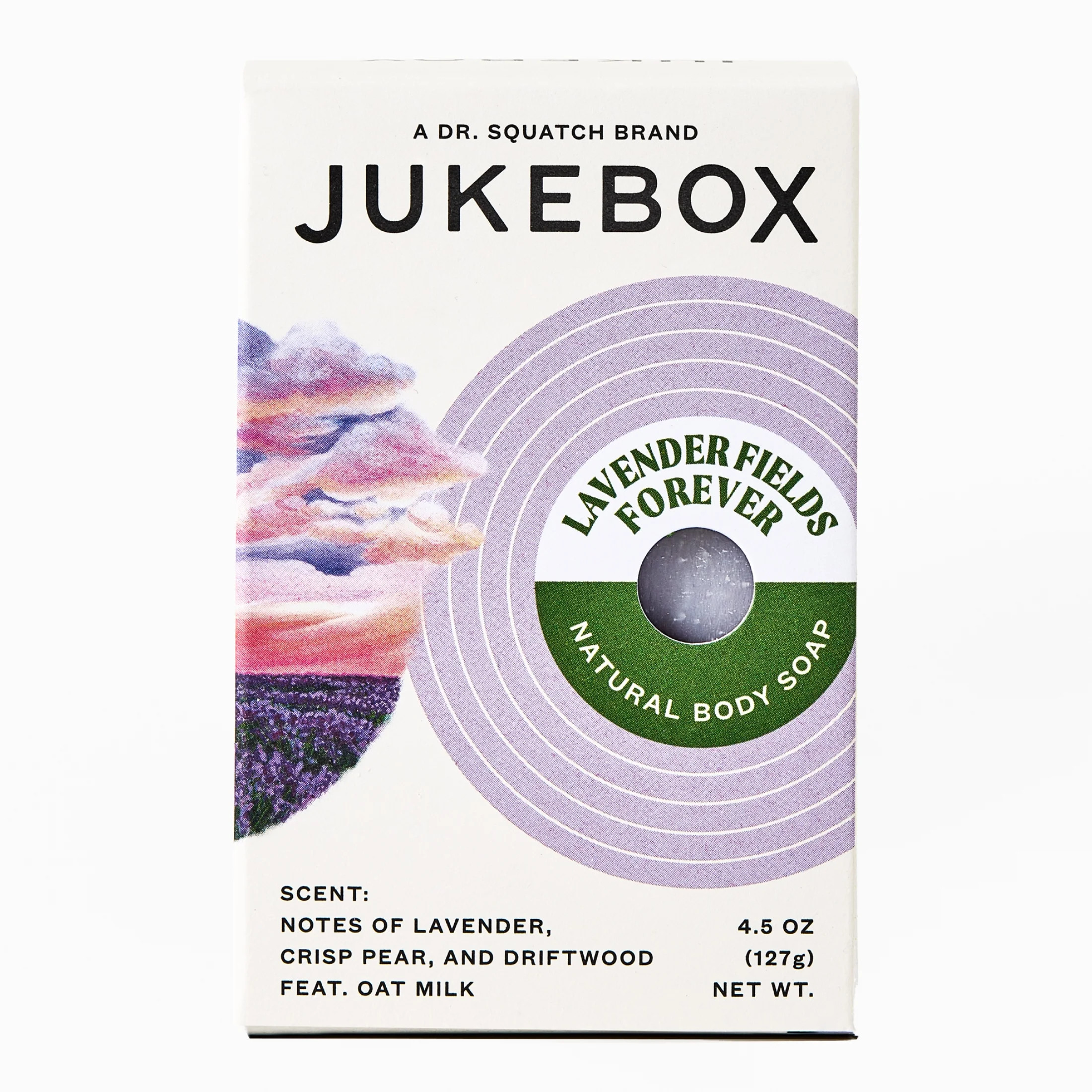 Jukebox Lavender Fields Forever Natural Bar Soap for Women Bathroom and Bath Soap, 4.5 oz | Walmart (US)