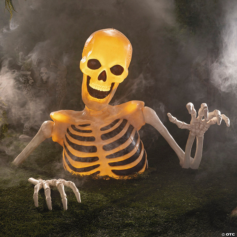 4 Ft. Light-Up Groundbreaker Skeleton Halloween Decoration | Oriental Trading Company