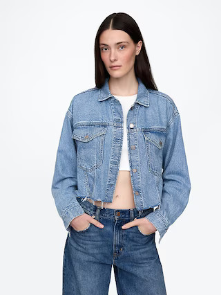 UltraSoft Icon Denim Crop Jacket | Gap (US)