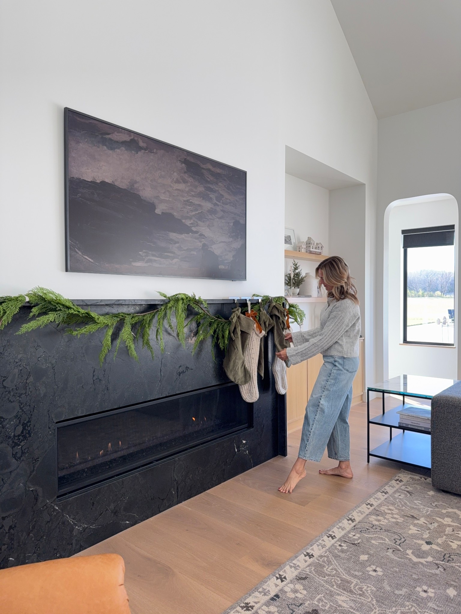 The start of my simple modern holiday mantle this year 🤍

#LTKHoliday #LTKHome