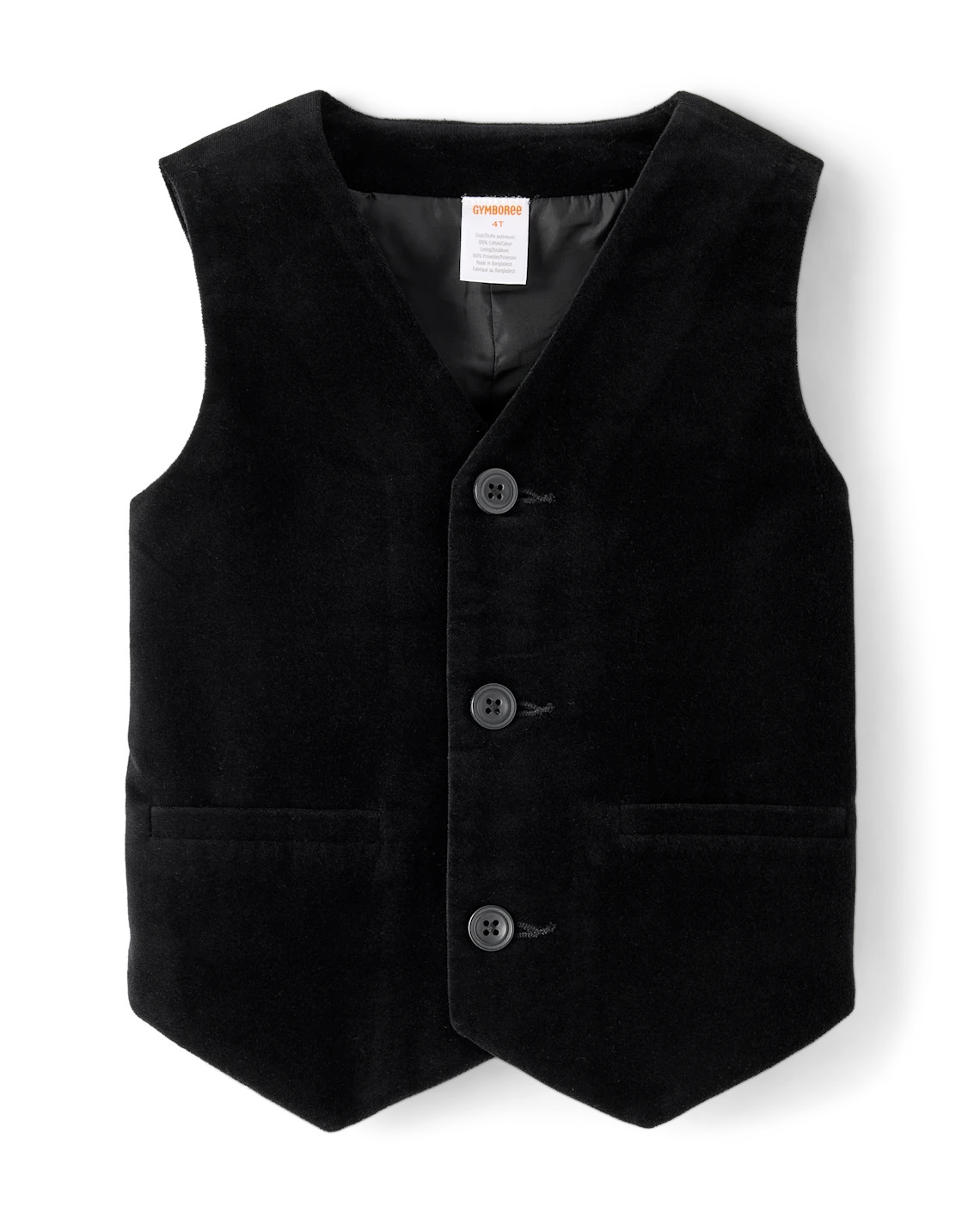 Boys Sleeveless Velvet Vest - Royal Christmas - BLACK | Gymboree | Gymboree