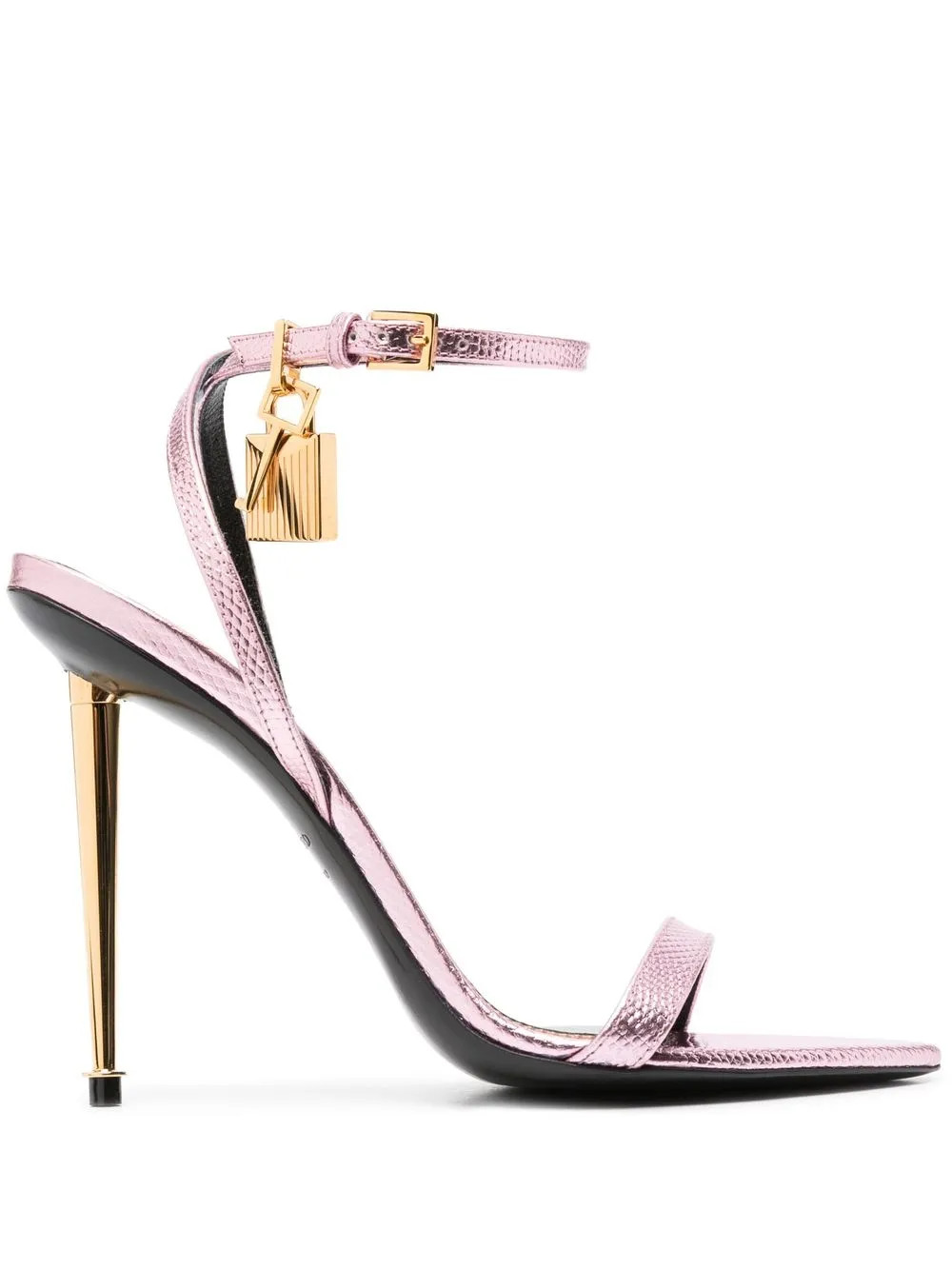 TOM FORD padlock-detail 120mm Sandals - Farfetch | Farfetch Global