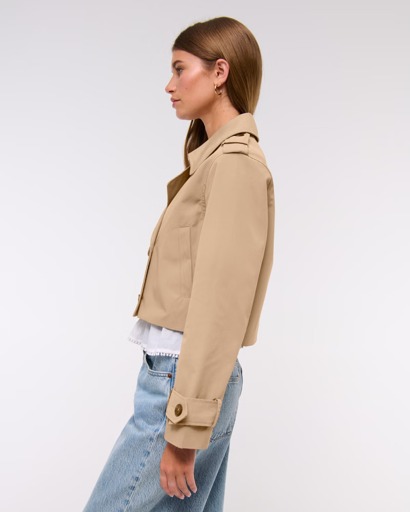 BestsellerCropped Trench Coat | Abercrombie & Fitch (US)