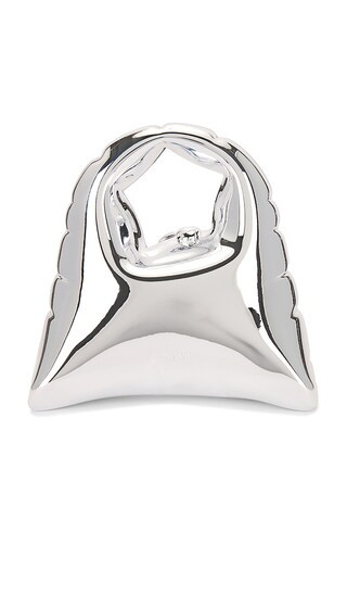 Inara Top Handle in Shiny Silver | Revolve Clothing (Global)