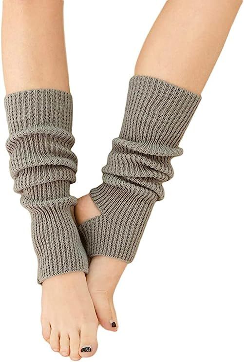 YUANQIAN Women Winter Extra Soft Long Legwarmer Warmer Knitted Stirrup Leg Warmers for Yoga Balle... | Amazon (CA)