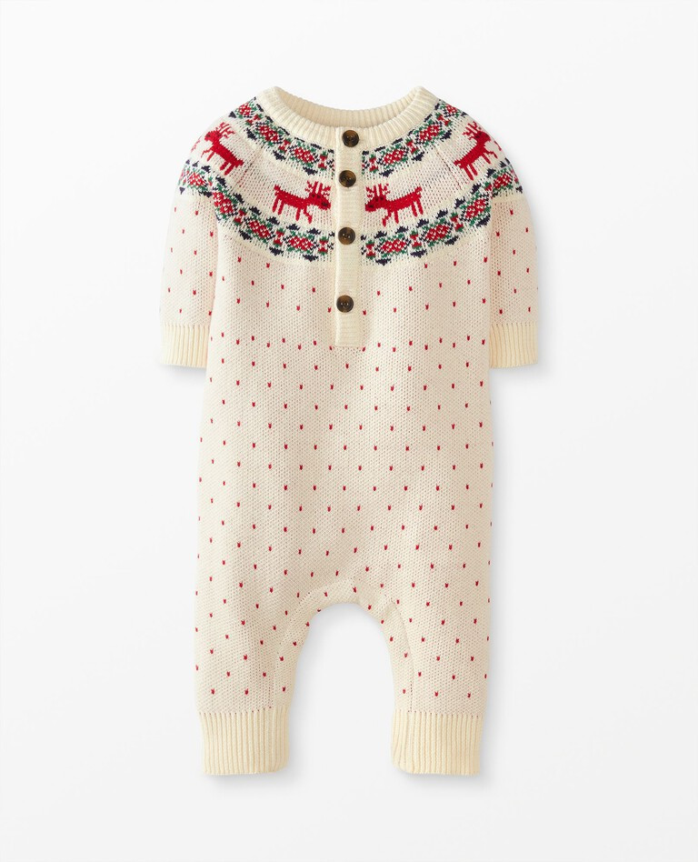 Baby Holiday Romper In Combed Cotton | Hanna Andersson