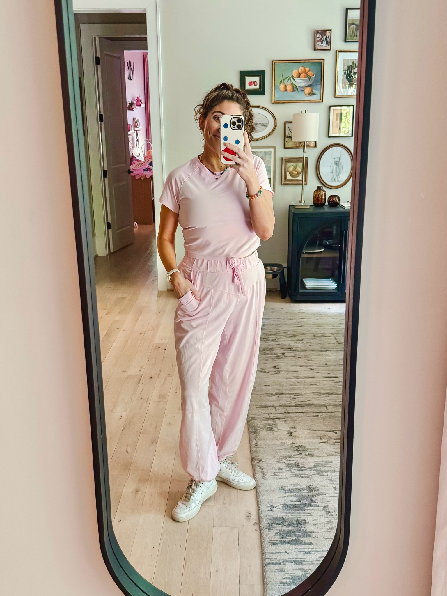 Love a good lounge set! Especially when it looks like a FP favorite! 
Top L (runs small) / Pants M (tts) / Sneakers (size down half size)

#LTKMidsize #LTKootd #LTKActive