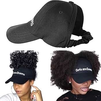 CurlCap Natural Hair Backless Cap – Satin Lined Baseball Hat for Women | Amazon (US)