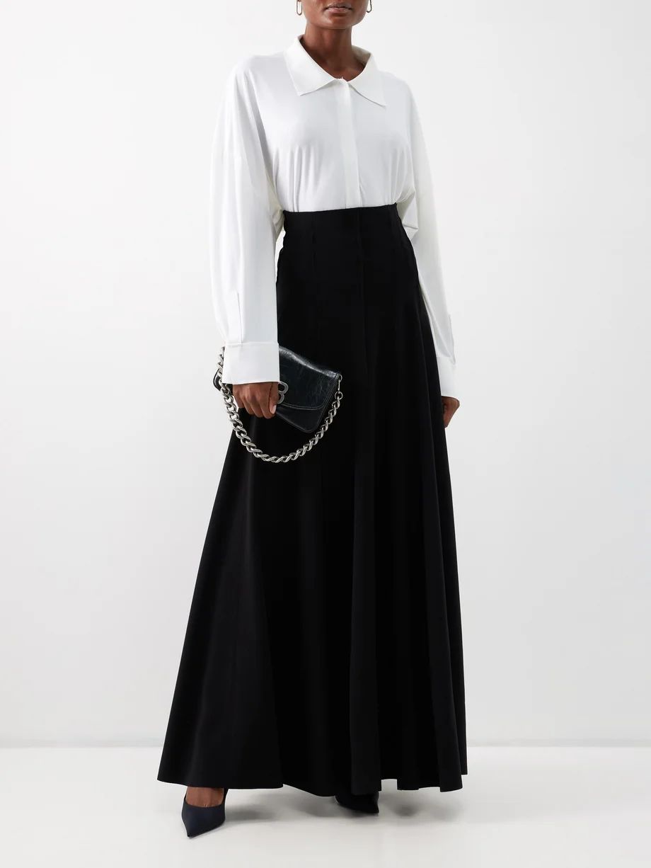 Grace high-rise pleated maxi skirt | Matches (US)