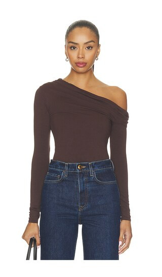 AFRM Bria Top in Chocolate. - size M | Revolve Clothing (Global)