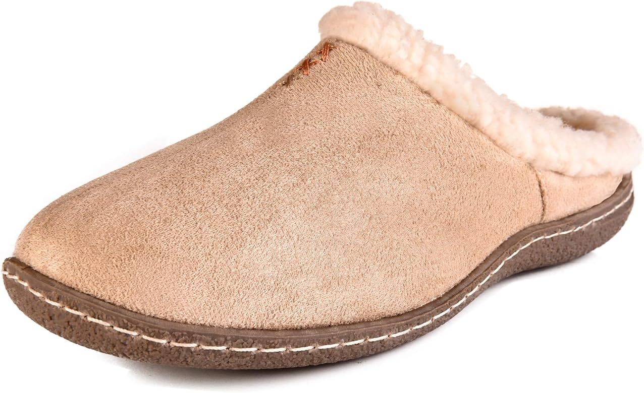 EUROPEAN SOFTEST Women's 80-D Memory Foam Nakiska Slide House Slippers with Micro Suede and Faux ... | Amazon (US)