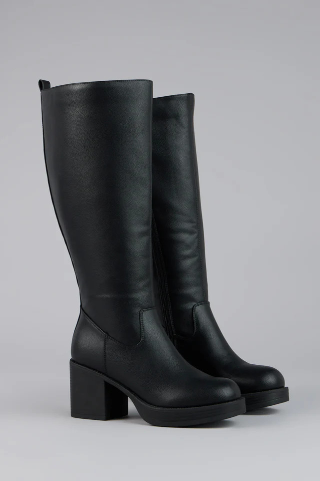 Steppin Up Block Heel Knee High Boots | Windsor Stores