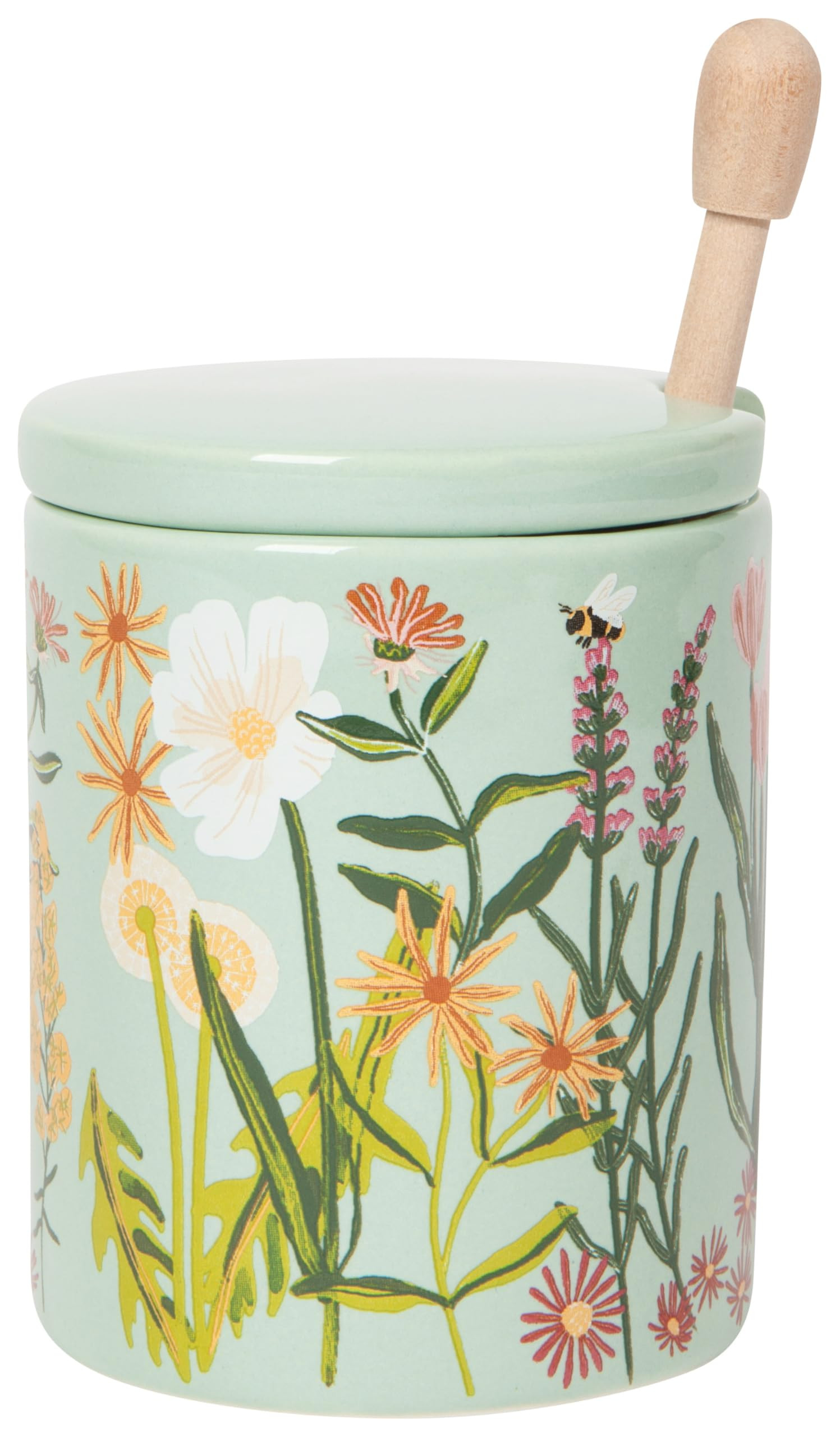 Now Designs Bees & Blooms Honey Pot With Dipper, 10 oz | Amazon (US)