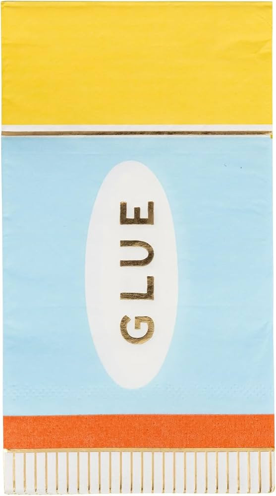 My Mind's Eye Glue Stick Paper Napkins \u2013 18 Pack 4.375\u201d x 7.75\u201d Guest Napkins with... | Amazon (US)