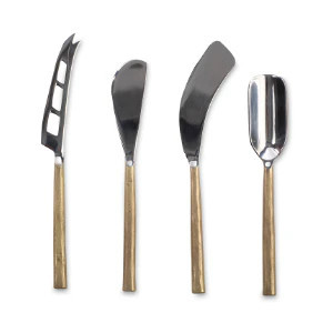 Brushed Gold Darsa Cheese Knife Set | Trouva (Global)