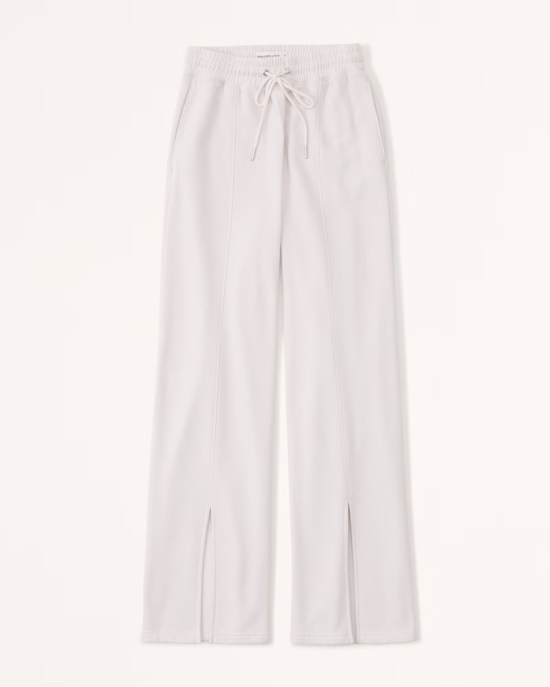 Women's Split-Hem Wide Leg Sweatpants | Women's Bottoms | Abercrombie.com | Abercrombie & Fitch (US)