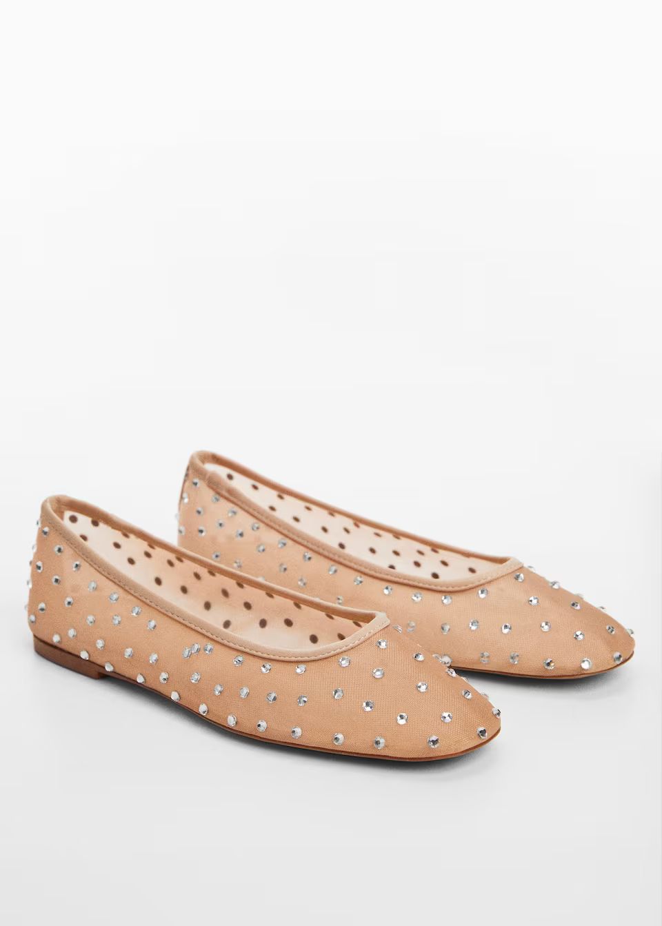 Rhinestone ballerinas -  Women | Mango USA | MANGO (US)