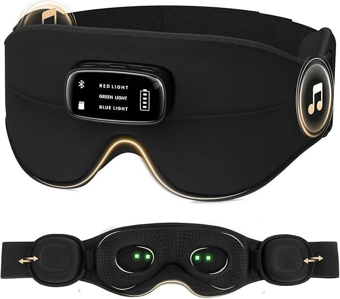 LC-dolida Pro Bluetooth Sleep Mask with White Noise & 3 Lights, Sleep Headphones with Upgrade Chi... | Amazon (US)