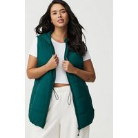 Hooded Puffer Vest in Green | Torrid (US & Canada)