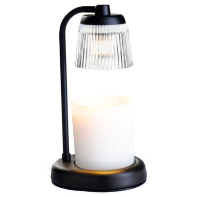 Candle Warmers Fluted Glass Candle Warmer Lamp Black | Well.ca