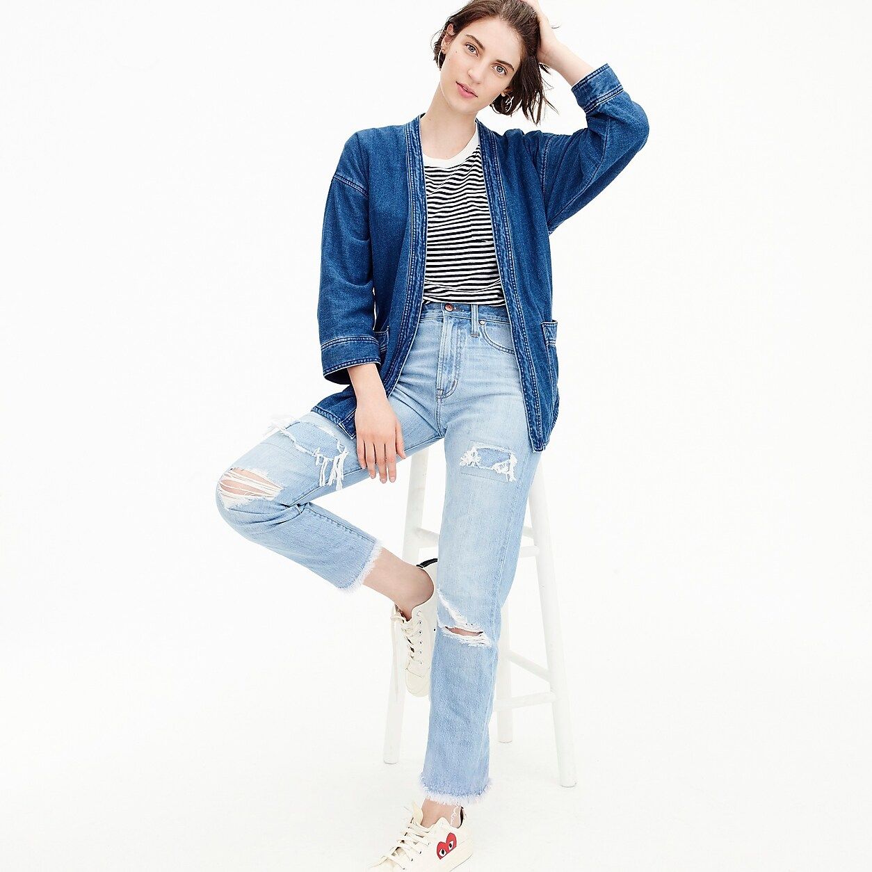 Point Sur high-rise retro straight jean in light wash | J.Crew US