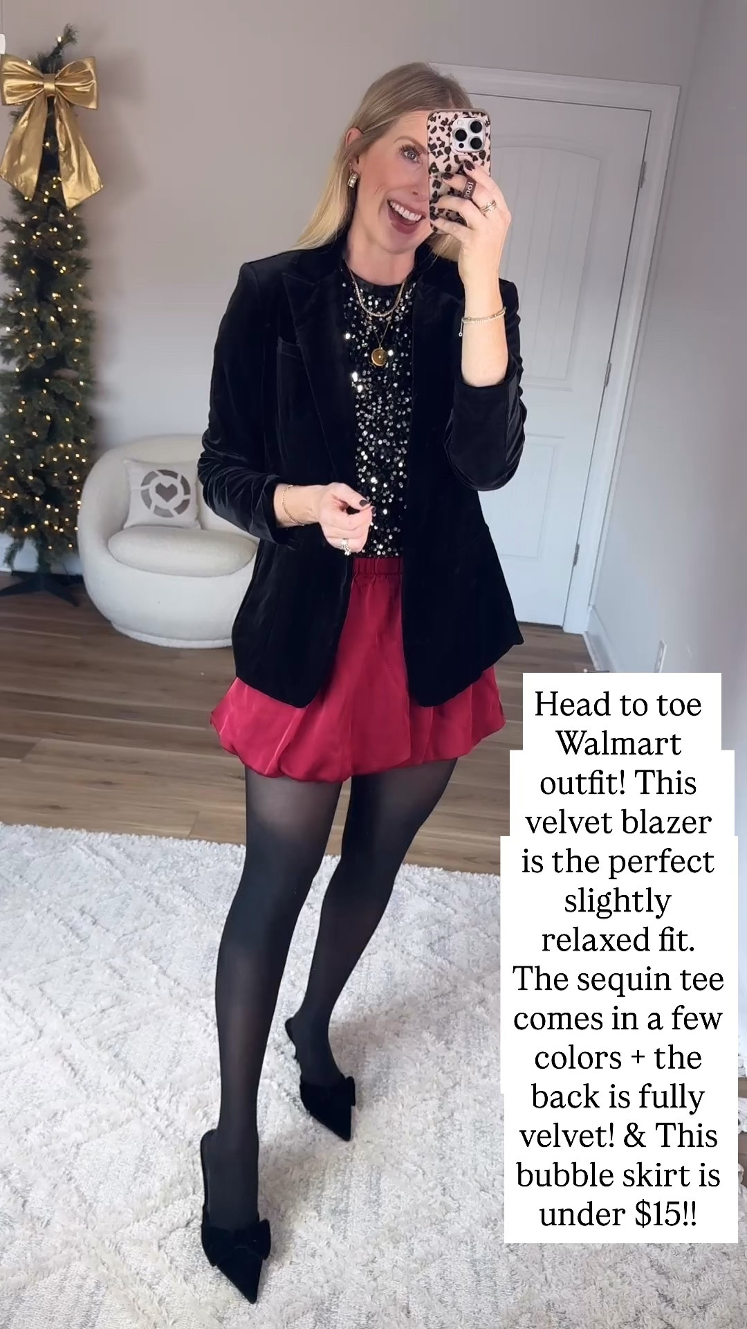 Walmart try on, velvet blazer, sequin tee, bubble skirt, holiday style 

#LTKFindsUnder50 #LTKHoliday #LTKStyleTip