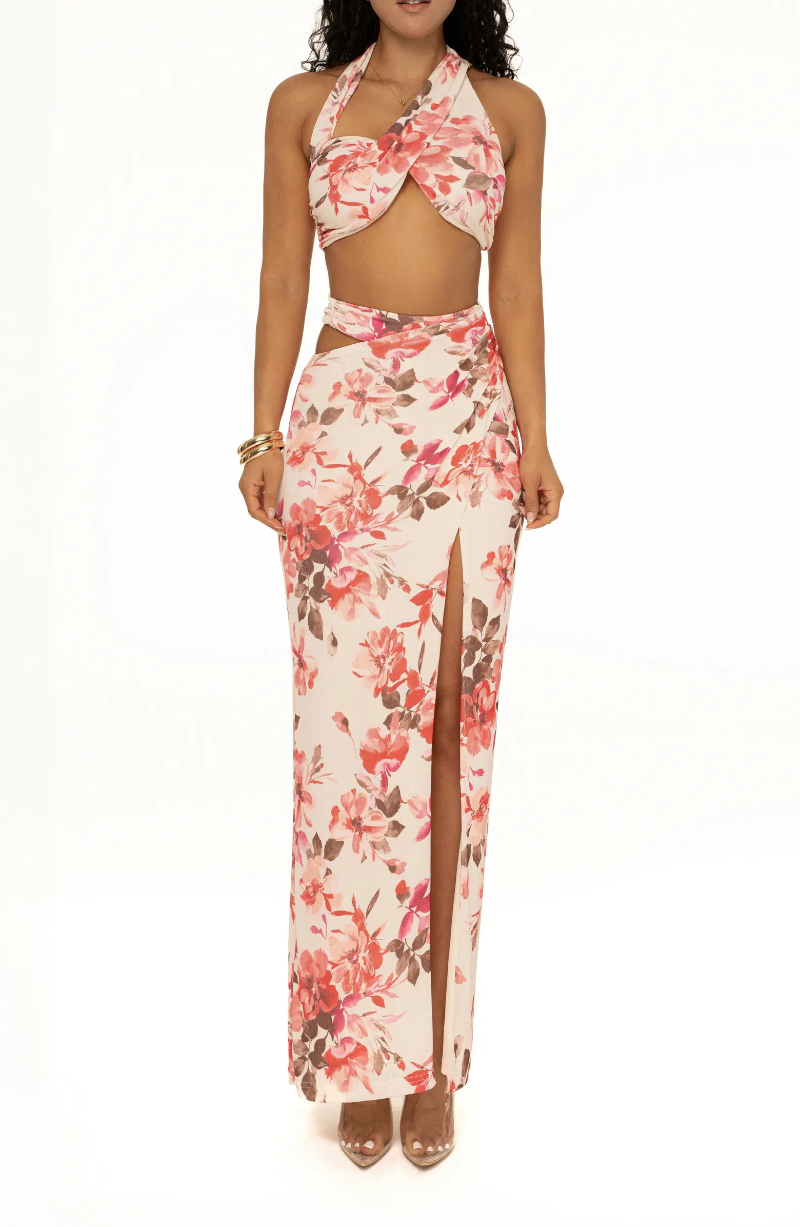 JLUXLABEL New Age Floral Crop Top & Skirt Set | Nordstrom | Nordstrom