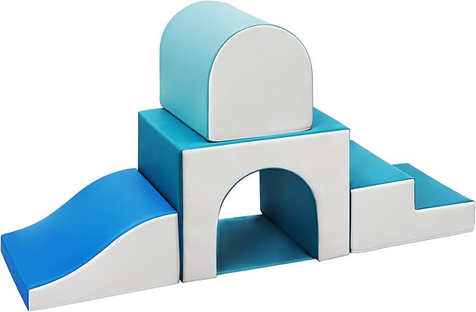 Sumbababy Foam Climbing Blocks for Toddlers: with a Tunnel - 4 PCS Foam Blocks - Kids Indoor Clim... | Amazon (US)