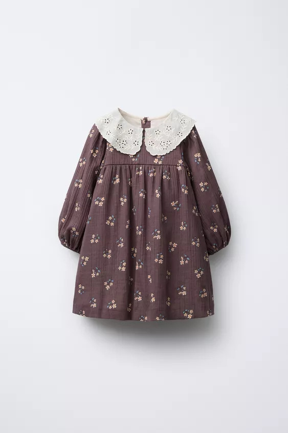 FLORAL PRINT TEXTURE DRESS | Zara US