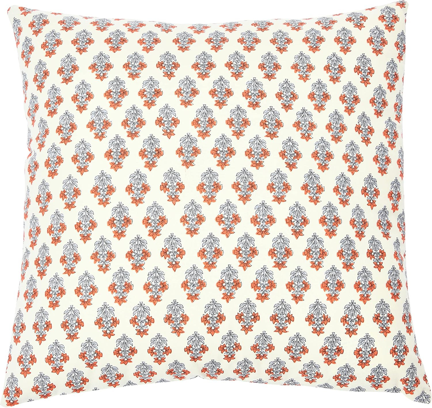 Amazon.com: Creative Co-Op Vintage Inspired Floral Block Pattern Square Cotton Decorative Throw, ... | Amazon (US)