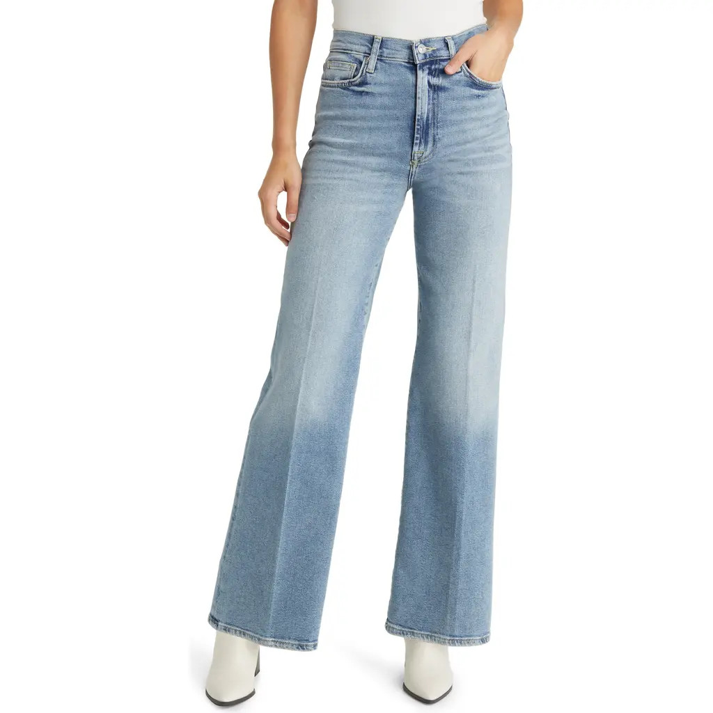 7 For All Mankind Jo Ultra High Rise Wide Leg Jeans in Must at Nordstrom, Size 24 | Nordstrom