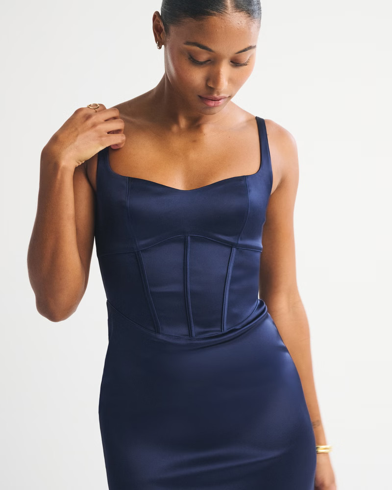 Corset Midi Dress | Abercrombie & Fitch (US)