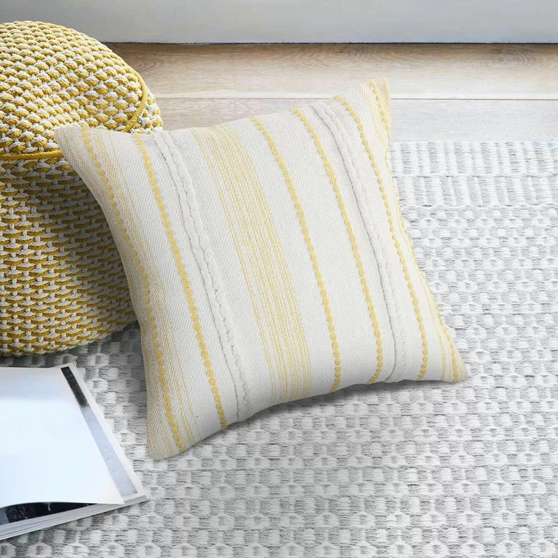 Textured Cotton Throw Pillow | Wayfair North America