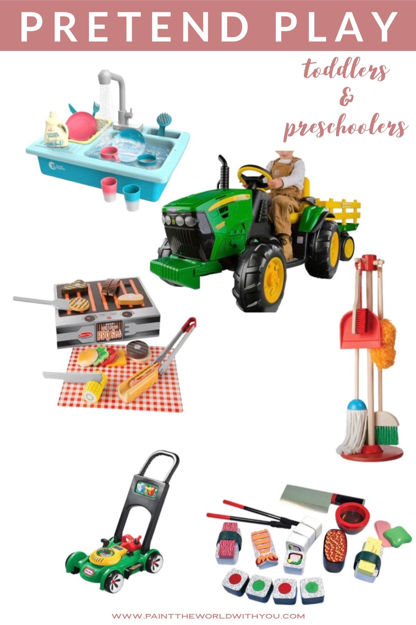 Pretend Play For Preschoolers & Toddlers 

Toys for Toddlers | Kids Toys | Outdoor Toys | Amazon | Amazon Finds | Melissa and Doug | Montessori | Montessori Toddler | Montessori Playroom

#LTKkids #LTKfamily #LTKhome