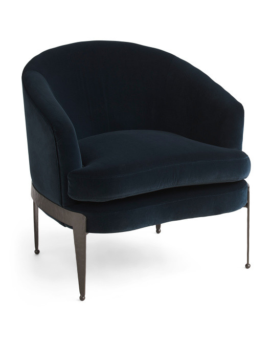 Aurelia Velvet Metal Frame Accent Chair | TJ Maxx
