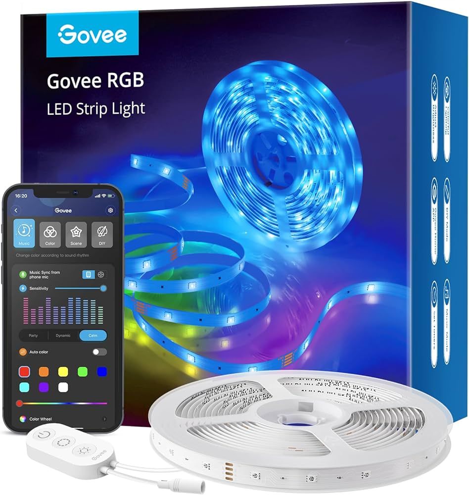 Govee Smart LED Strip Lights, 16.4ft WiFi LED Strip Lighting Work with Alexa and Google Assistant... | Amazon (US)