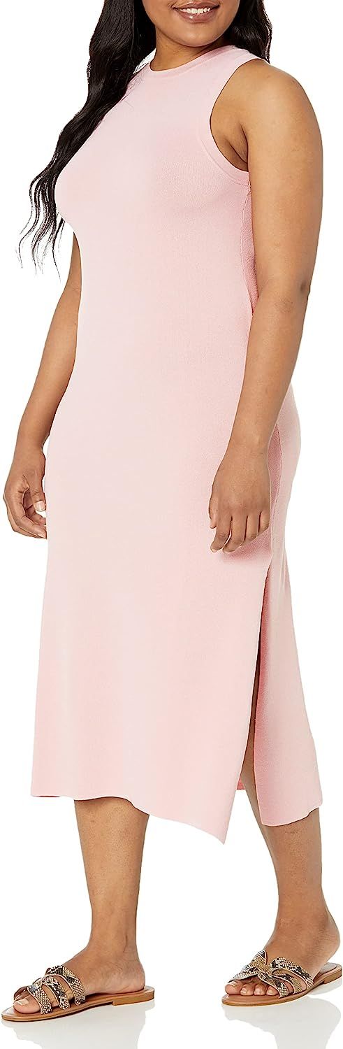 The Drop Women's Gabriela High-Neck Cut-In A-Line Side Slit Maxi Sweater Dress | Amazon (US)