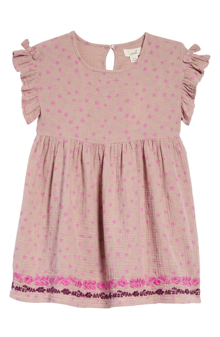 Peek Aren't You Curious Kids' Allover Star Print Dress (Toddler, Little Girl & Big Girl) | Nordst... | Nordstrom