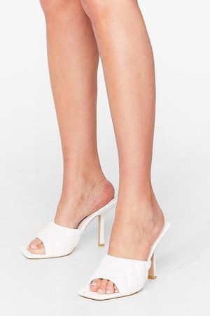 Quilt While You're Ahead Faux Leather Stiletto Mules | NastyGal (US & CA)