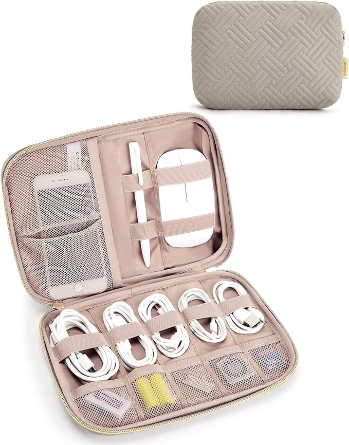 BAGSMART Electronics Organizer Travel Case, Travel Cable Organizer Bag for Travel Essentials, Tra... | Amazon (US)