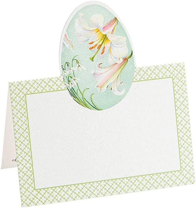 Caspari Floral Decorated Eggs Die-Cut Place Cards - Set of 24 | Amazon (US)